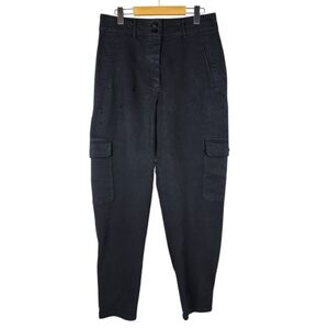 Aritzia Wilfred Free Modern Cargo High Waist Barrel Leg Pant Black Size 12